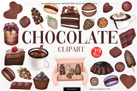 Chocolate Clipart Graphic by HappyWatercolorShop · Creative Fabrica
