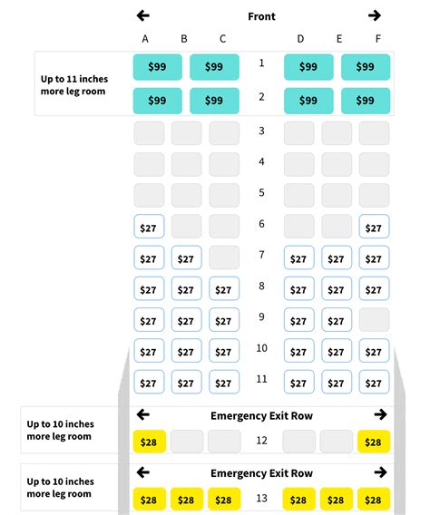 Spirit Airlines Seating Chart