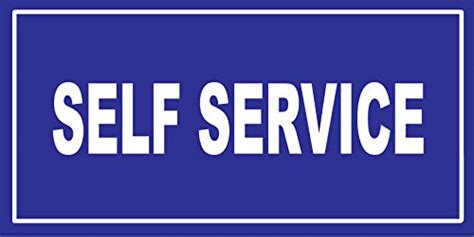 VVWV Self Service Sign Sticker for Public Private Shops Hotel Factory ...