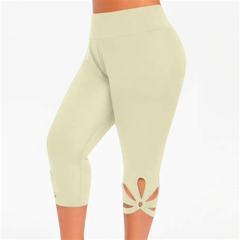 lmcalzta Capris Yoga Pants Women High Waisted Capri Legging Workout ...