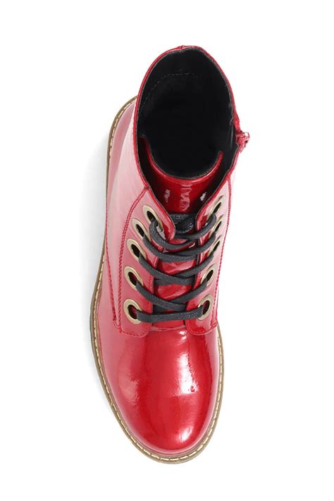 Buy Pavers Red Metallic Lace Up Ankle Boots from the Next UK online shop