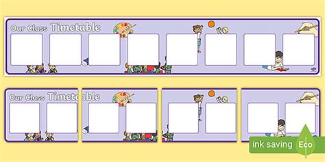 Large Multicoloured Stars Themed Visual Timetable Display - timetable