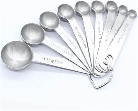 Amazon.com: Luomorgo 9 Pcs/Set Measuring Spoons Set, Stainless Steel ...