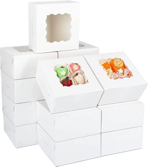 Buy BIG BOX Paper - 25 Piece Brown Bakery Boxes Small Cookie Boxes ...