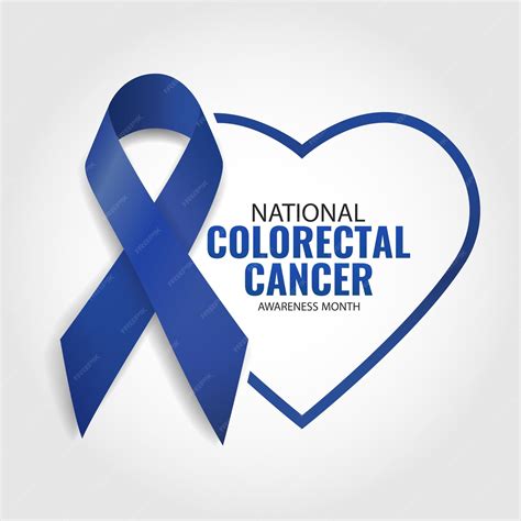 Premium Vector | National colorectal cancer awareness month. banner with dark blue ribbon