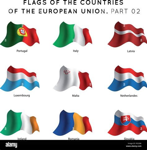 Set of flags of eu countries Stock Vector Images - Alamy
