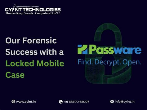 Fast, Effective, Secure: Our Forensic Success with a Locked Mobile Case