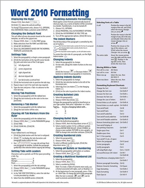 Image result for Word 2010 Formatting Tips