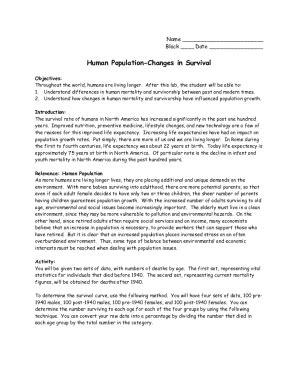 Fillable Online Population ecology graph worksheet answer key Fax Email ...