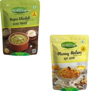KITCHENTIAL Bajra Khichdi & Moong Halwa With Jaggery Combo (Pack of 2 ...