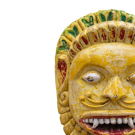 Buy Sculptures | Fann Mask Recycled Teak And Iron Mask | Shop At The ...