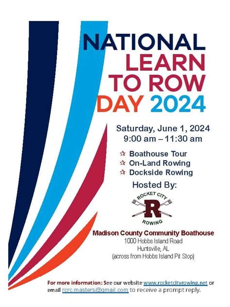 National Learn To Row Day with Rocket City Rowing Club, Madison County ...