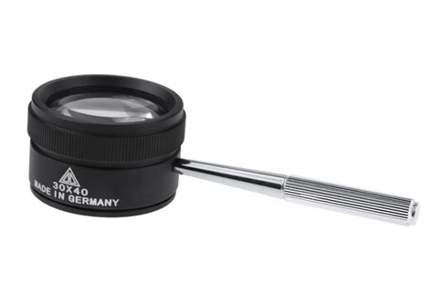 Handheld 30X Jewelry Loupe 40mm/1.6" Double Deck Glass Magnifying Eye ...