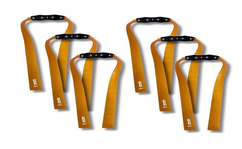 MARKSMAN® Set of 6 Gold Slingshot Rubber Bands for Sports Enthusiasts ...