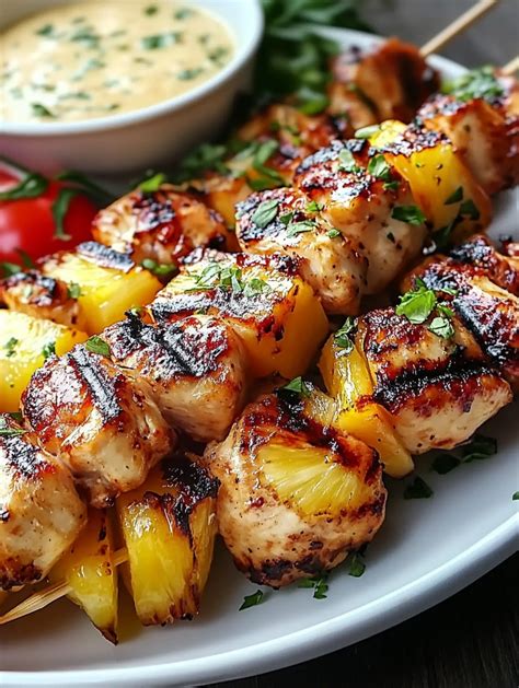 Ultimate Tropical Grilled Pineapple Chicken Kebabs