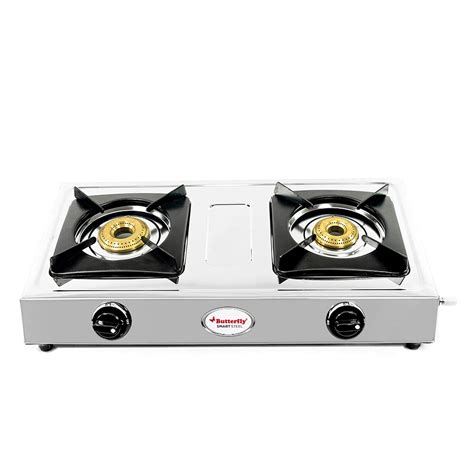 Buy Butterfly Smart Stainless Steel 2 Burner Gas Stove, Manual Ignition ...