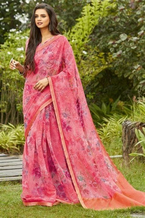 Buy Crimson Red Organza Saree 57231 Online | Karagiri