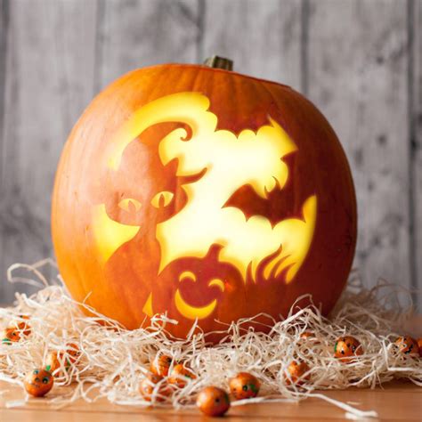 Witch Pumpkin Carving Stencils