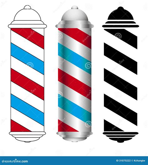 Barber shop pole stock vector. Illustration of care, shaving - 31075222