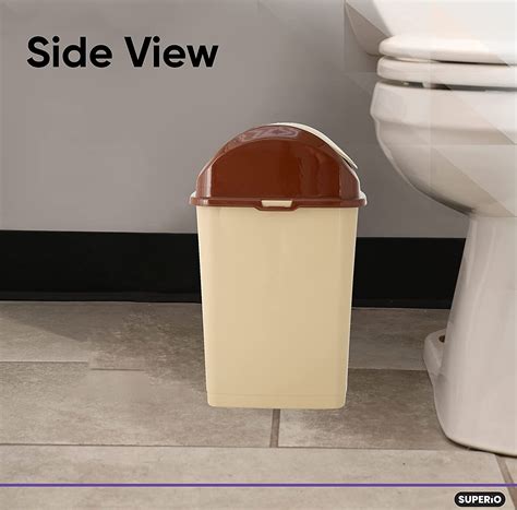Buy New Superio Small 2.5 Gallon Plastic Trash Can with Swing Top Lid ...