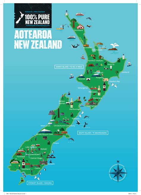 Large Detailed Map Of New Zealand With Cities New