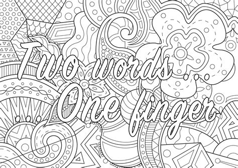 Swear Word Coloring Pages Free Printable - Printable Board Games