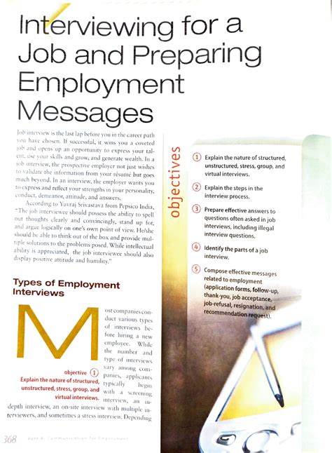 Module 5- Interview - Intérviewing fora Job and Preparing Employment ...