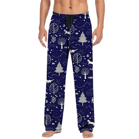 ASFGIMUJ Mens Christmas Pajama Pants With Drawstring And Pockets ...