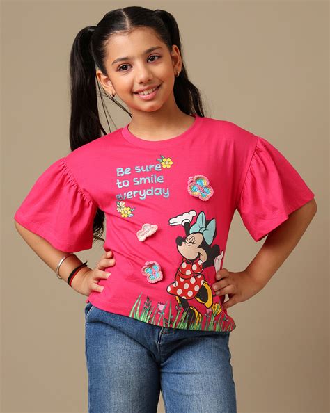 Mickey & Friends Printed Relaxed Fit Tshirt For Girls – Kidsville