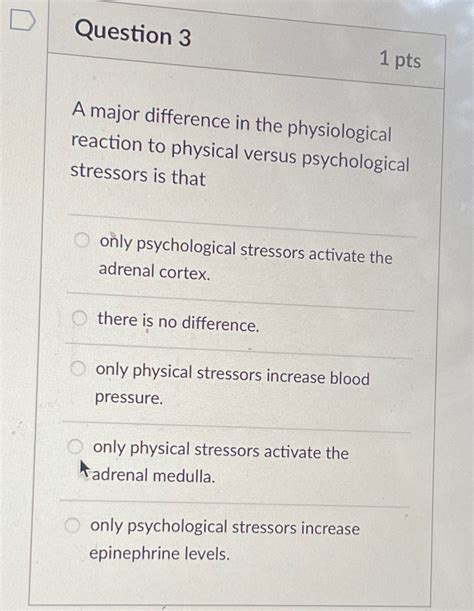 Solved Question 31ptsA major difference in the physiological | Chegg.com