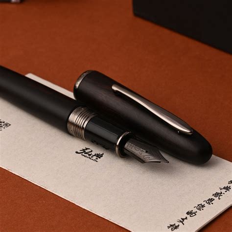Buy Hongdian 660 Wood Black Fountain Pen| Wooden Pens Online|Hongdian ...