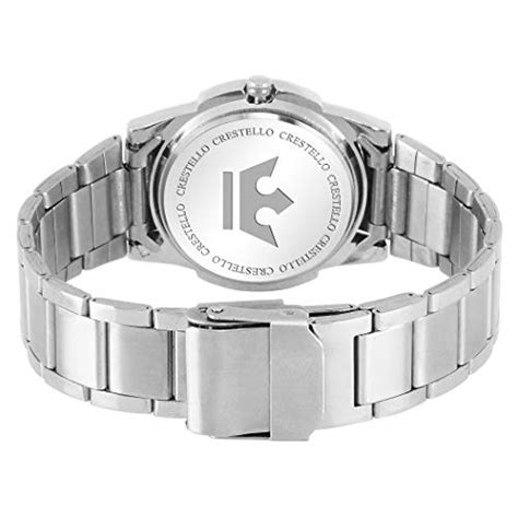 CRESTELLO L101-BLK Stainless Steel Chain Analog Wrist Watch for Women ...