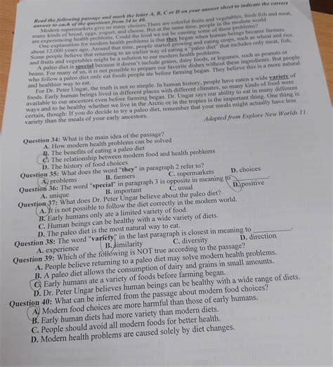 Giải quyết:Read the following passage and mark the letter A, B, C or D ...