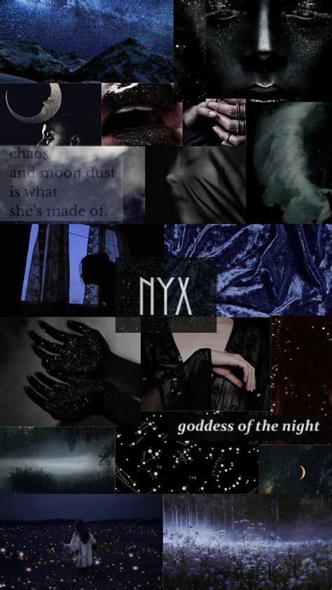 Nyx aesthetic | Greek mythology gods, Greek mythology art, Greek gods ...
