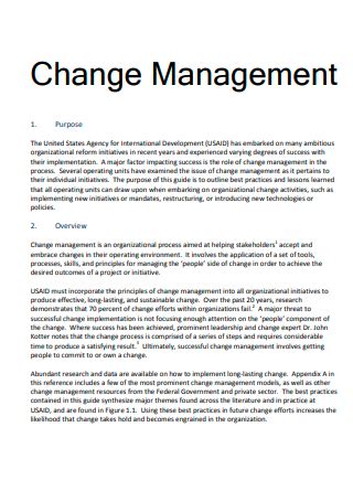 Change Management Template Example 的图像结果