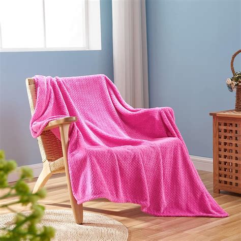 Amazon.com: NEWCOSPLAY Super Soft Throw Blanket Hot Pink Premium Silky ...