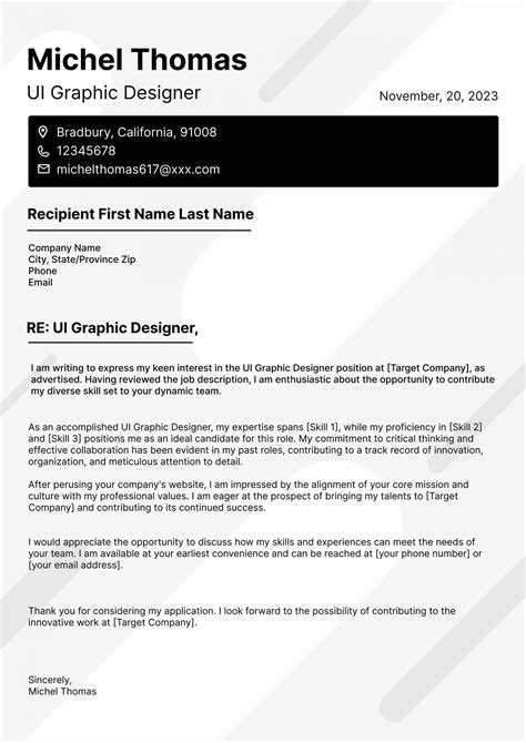 Free Cover Letter Templates for Job Application | UPDF