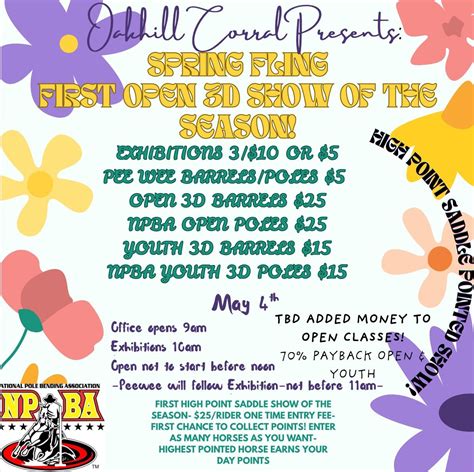 Spring Fling Open 3D Added Money Race Barrels and NY-NPBA Poles, 100 ...