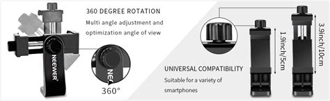 Neewer Smartphone Holder Vertical Bracket with 1/4-inch Tripod Mount ...