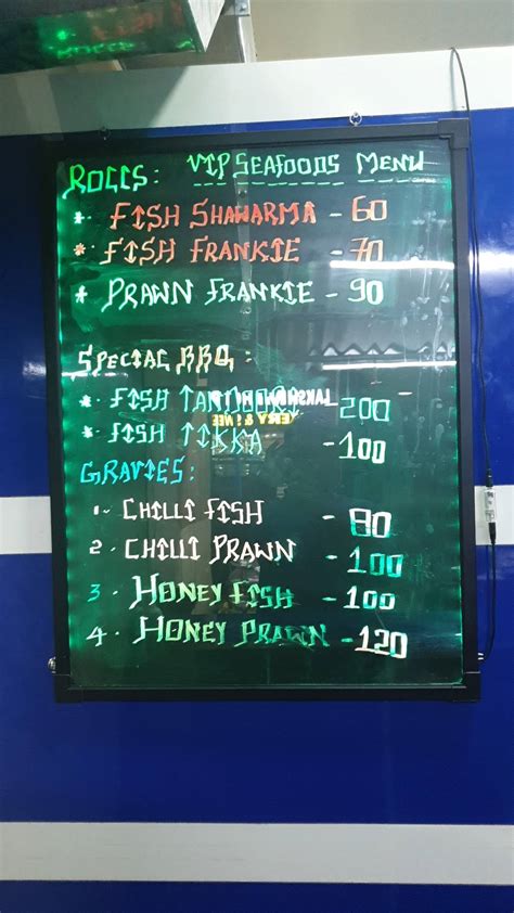 Menu at VIP Seafoods FISH SHAWARMA, Chennai