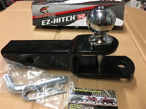 ATV UTV QUAD SXS EZ HITCH TOW BAR 50 mm BALL & PIN HOOK 2 INCH YAMAHA RHINO