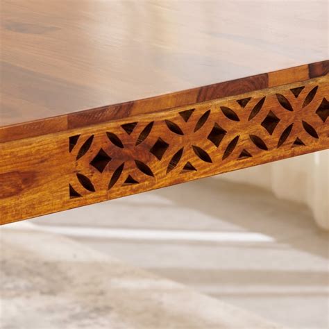 Buy Helios Disa Sheesham Wood 6-Seater Dining Table - Brown from Helios ...