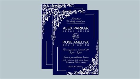 Adobe illustrator wedding invitation template free ...