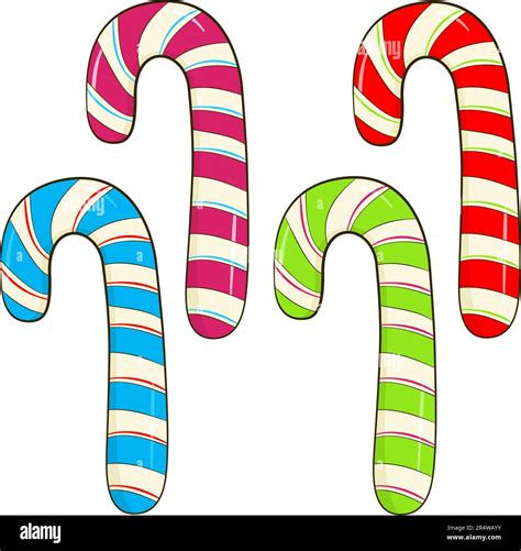 Candy Cane Drawing With Color