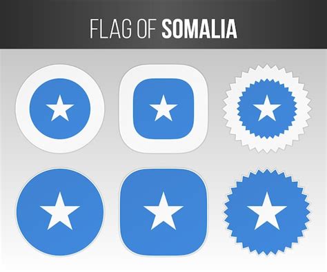 Somalia flag labels badges and stickers illustration flags of somalia ...