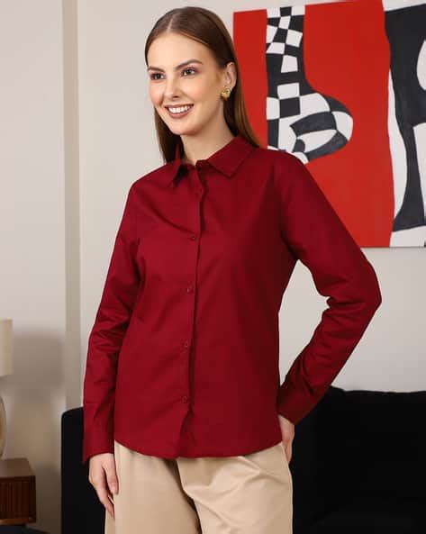 Buy Red Shirts for Women by Shein Online | sheinindia.in