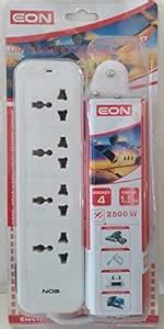 MARKRISE EON 4 Socket 10A Extension Board with 1.5m Cable and Surge ...