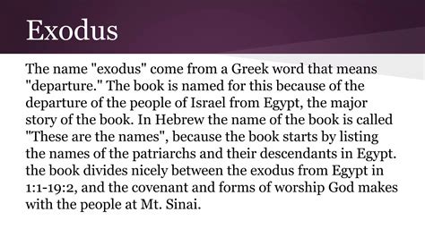 An Overview of Exodus | PPTX