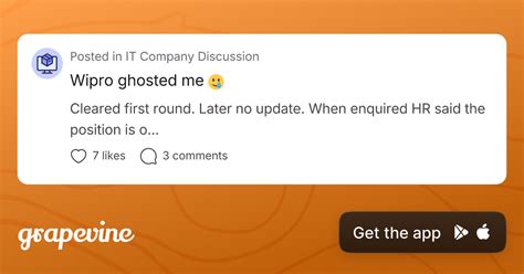 Wipro ghosted me 🥲 - Grapevine