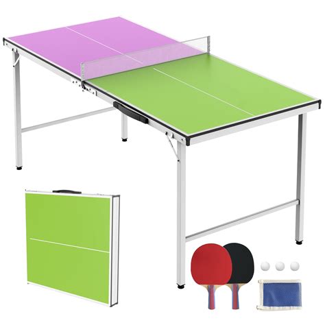 5ft Outdoor Ping Pong Table Set, SEGMART Foldable Table Tennis Table ...